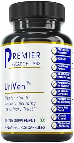 Premier Research Labs UriVen - Bladder Health Support for Women & Men, Cranberry Extract & Marshmallow Root, Urinary Relief, Bladder Relief, Bladder Control Supplement - 60 Vegetarian Capsules Premier Research Labs