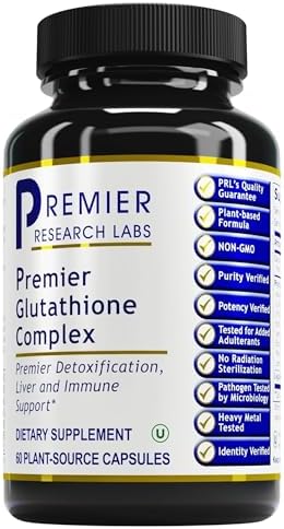 Premier Research Labs Glutathione Complex - Liver & Immune Health Support Supplement* - Glutathione Pill for Daily Immune Support & Natural Liver Cleanse* - 60 Vegetarian Capsules Premier Research Labs