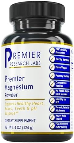 Premier Research Labs Magnesium Powder - Magnesium Lactate Supplement, Magnesium Powder for Sleep & Health, 400 mg Per Serving, for Men & Women - 4 oz Premier Research Labs