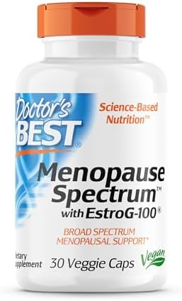 Doctor's Best Menopause Spectrum with EstroG-100, Non-GMO, Vegan, Gluten Free, Soy Free, Veggie Caps, 30 Count Doctor's Best