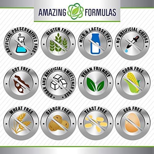 Amazing Formulas Acetyl L-Carnitine Hcl Supplement | 500 Mg Per Serving | 120 Veggie Capsules Supplement | Non-GMO | Gluten Free | Made in USA Amazing Nutrition