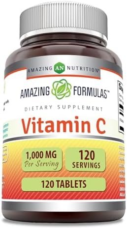 Amazing Formulas Vitamin C Supplement | 1000 Mg Per Serving | Tablets | Non-GMO | Gluten-Free | Made in USA (1 Pack, 120 Count) Amazing Nutrition