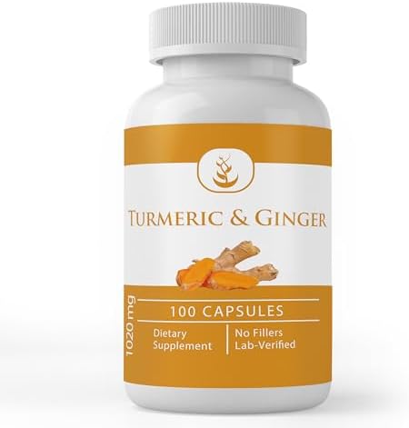 Pure Original Ingredients Turmeric Curcumin & Ginger, (100 Capsules) Always Pure, No Additives Or Fillers, Lab Verified (100 Capsules) Pure Organic Ingredients