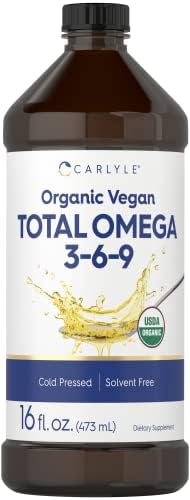 Carlyle Omega 3 6 9 | 16 fl oz | Cold Pressed | Certified Organic, Vegan Supplement | Vegetarian, Non-GMO, Gluten Free, and Solvent Free Carlyle