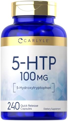 Carlyle 5HTP | 100mg | 240 Capsules | 5 Hydroxtryptophan | Non-GMO & Gluten Free Supplement Carlyle