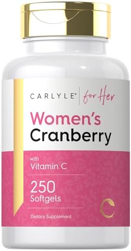 Carlyle Cranberry Pills for Women | 250 Softgels | Supplement with Vitamin C | Non-GMO, Gluten Free | for Her Carlyle