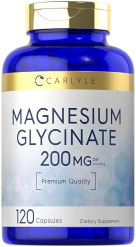 Carlyle Magnesium Glycinate | 200mg | 120 Capsules | Non-GMO and Gluten Free Supplement Carlyle