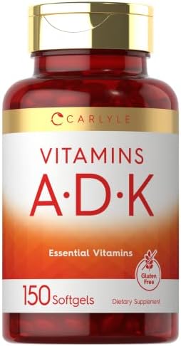 Carlyle Vitamin ADK | 150 Softgels | Non-GMO, Gluten Free Dietary Supplement Carlyle