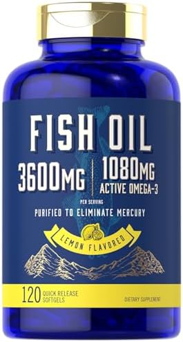 Carlyle Fish Oil 3600mg | 1080mg Omega 3 | 120 Count | Non-GMO and Gluten Free Supplement Carlyle