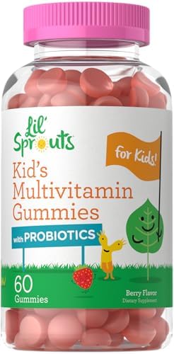 Carlyle Kids Multivitamin Gummies with Probiotics | 60 Chewables | Berry Flavor | Vegetarian, Non-GMO, Gluten Free Children's Supplement | by Lil' Sprouts | Packaging May Vary Carlyle