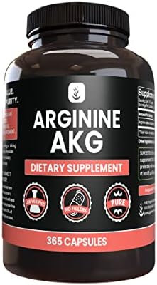 PURE ORIGINAL INGREDIENTS Arginine AAKG (365 Capsules) No Magnesium Or Rice Fillers, Always Pure, Lab Verified Pure Original Ingredients