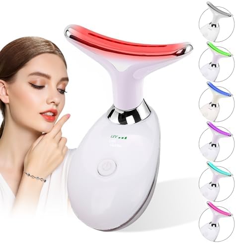 7 Color Light Based Face Massager Tool - Face Neck Tool for Skin Care, Electric Neck Face Lifting Device for Wrinkle SSJLKIXM