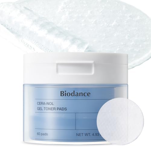 Biodance Cera-nol Gel Toner Pads | Hydrating, Soothing Korean Toner Pads for Sensitive Skin | 4.93 fl.oz.(140g), 60Pads Biodance