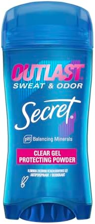 Secret Antiperspirant Deodorant for Women, Protecting Powder Scent, Clear Gel, Outlast Xtend, 2.6 Oz (Pack of 6) Secret