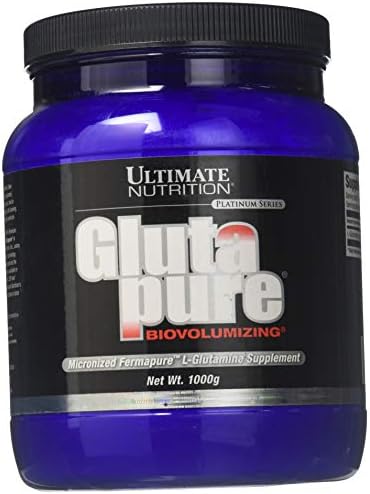 Ultimate Nutrition Gluta Pure Biovolunizing Micronized Fermapure L-Glutamine, Intestinal Health Regulation, Muscle Recovery, Immune Support Supplement 1000G Ultimate Nutrition