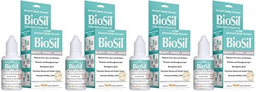 Biosil Beauty Bones & Joints Liquid, Bones & Joints Liquid 0.5 oz (Pack of 4) Natural Factors