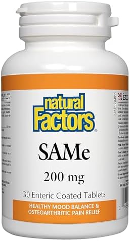 Natural Factors - Same 200mg, Joint & Mood Support, 30 Enteric Coated Tablets Natural Factors