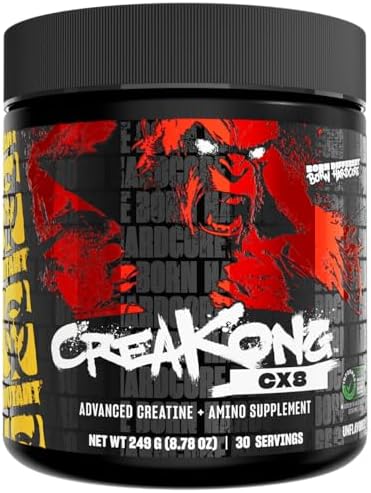 Mutant CREAKONG CX8 – Advanced Creatine + Amino Supplement with 4g Triple Creatine Blend, 4g Amino Blend (BCAAs & Taurine) for Muscle Growth & Performance – Unflavoured, 249g (30 Servings) Mutant