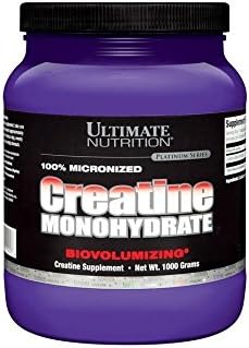 Ultimate Nutrition Creatine Monohydrate Supplement, Mass Gainer Protein Powder with Creapure, Micronized Unflavoured Powder for Muscle and Strength Support, Biovolumizing, 1000g Ultimate Nutrition