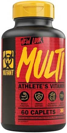 Mutant Multi - High Potency Vitamins with 75+ Ingredients Specifically Formulated for Heavy Lifting, 60 Tablets Mutant