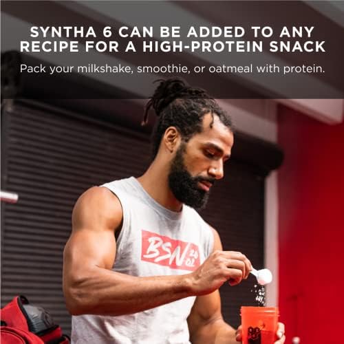 BSN SYNTHA-6 Edge Protein Powder, Chocolate Protein Powder with Hydrolyzed Whey, Micellar Casein, Milk Protein Isolate, Low Sugar, 24g Protein, Chocolate Milkshake, 28 Servings Bsn