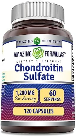 Amazing Formulas Chondroitin Sulfate 1200 mg Per Serving Supplement | Capsules | Non-GMO | Gluten Free | Made in USA (120 Count) Amazing Nutrition