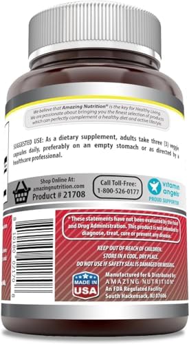 Amazing Formulas Acetyl L-Carnitine 1500 Mg Per Serving Veggie Capsules Supplement | Non-GMO | Gluten Free | Made in USA | Suitable for Vegetarians (120 Count) | Pack of 2 Amazing Nutrition