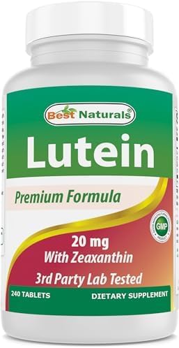 Best Naturals Lutein 20 mg with Zeaxanthin- 240 Tablets Best Naturals