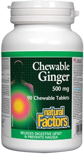 Natural Factors Chewable Ginger 500Mg, 90 CT Natural Factors