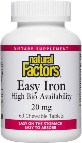 Natural factors Easy Iron chewables 20mg 60 tabs (Multi-Pack) Natural Factors