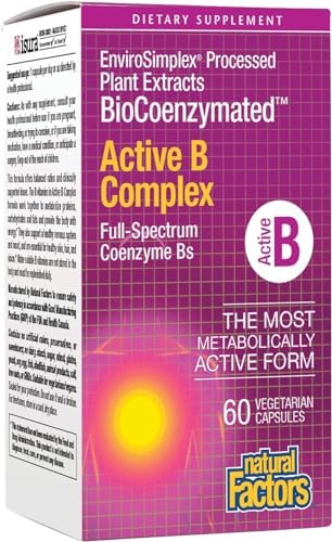 Natural Factors, BioCoenzymated Active B Complex, 60 Capsules (60 Servings) Natural Factors