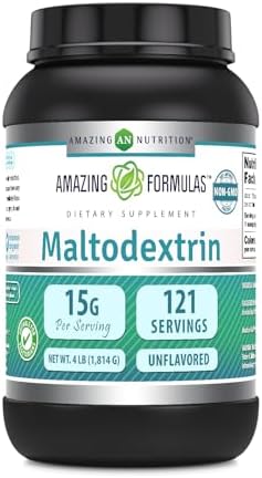 Amazing Formulas Maltodextrin | 15 Grams Per Serving | 121 Servings | 4 Lb Powder Supplement | Made in USA Amazing Nutrition