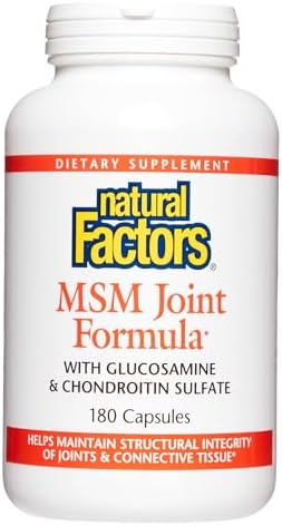 Natural Factors, MSM Joint Formula, Supports Healthy Joints and Mobility, 180 Capsules Natural Factors