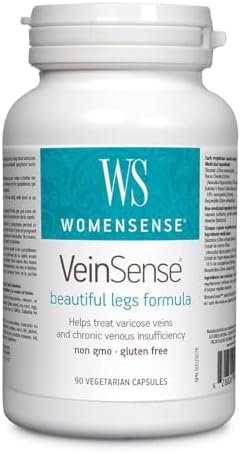 WomenSense VeinSense by Natural Factors, Beauty Supplement to Support Healthy Veins and Beautiful Legs, Vegan, Non-GMO, 60 capsules (20 servings) Natural Factors