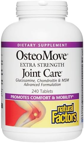 Natural Factors, OsteoMove Joint Care, Extra Strength Support for Joint and Bone Health, Non-GMO, 240 tablets (120 servings) Natural Factors