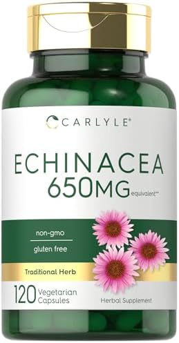 Carlyle Echinacea Capsules 650mg | 120 Count | Non-GMO & Gluten Free Supplement Carlyle