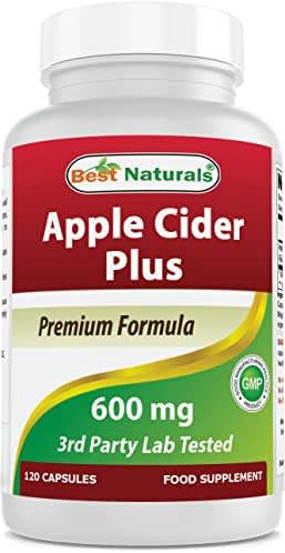 Best Naturals Apple Cider Vinegar Plus 500 Mg Capsules, 120 Count Best Naturals