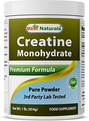 Best Naturals Creatine Monohydrate 1 Lb Pure Powder (1 LB (Pack of 1)) Best Naturals