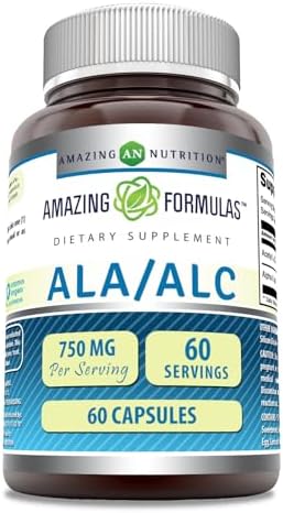 Amazing Nutrition Ala/ALC 750 Mg 60 Count Amazing Nutrition