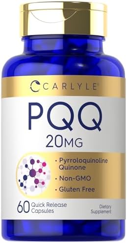 Carlyle PQQ Supplement 20 mg | 60 Capsules | Non-GMO and Gluten Free Carlyle