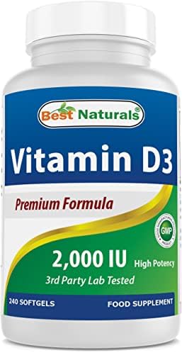 Best Naturals Vitamin D3 2000 IU 240 Softgels Best Naturals