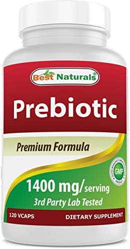 Best Naturals Prebiotics Fiber XOS (Xylo Oligosaccharide) 1400mg Serving 120 Veg Capsules Best Naturals