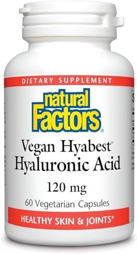 Natural Factors - Hyabest Hyaluronic Acid, Supports Healthy Joints & Skin, 60 Vegetarian Capsules Natural Factors