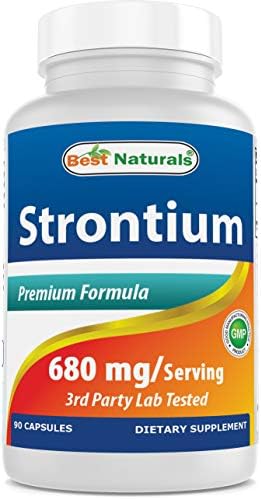 Best Naturals Strontium Bone Building Formula 680mg/serving 90 Capsules Best Naturals