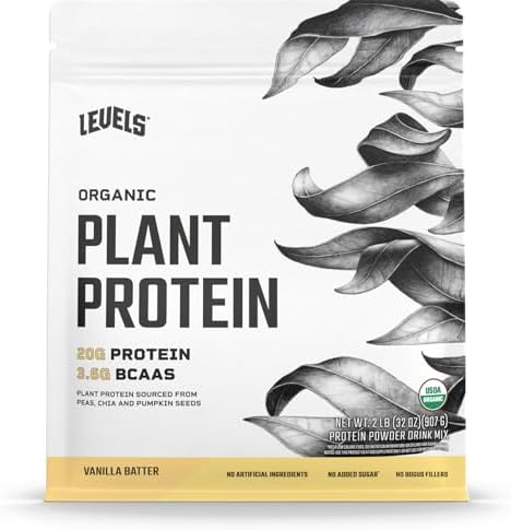 Levels Organic Plant Protein, 20G of Protein, No Artificials, Vanilla Batter, 2LB Levels Nutrition