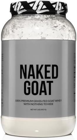 Naked Goat Chocolate Protein Powder - Pasture Fed Goat Whey Protein Powder from Small-Herd Dairies - Only 3 Ingredients - GMO Free, Soy Free - All Natural - 23 Grams of Protein - 25 Servings Naked Nutrition