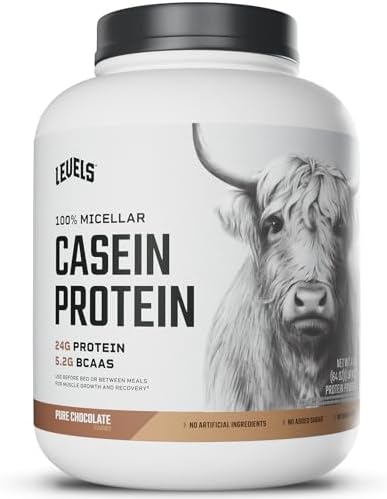 Levels 100% Micellar Casein Protein, Hormone Free, Chocolate, 2LB Levels Nutrition