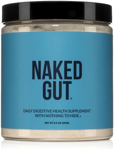 Naked Gut - Daily Gut Health Supplement - Natural Gut Health Powder for Gut Cleanse, Digestive Support, GMO-Free, Soy-Free, Gluten-Free, Vegan and Hypoallergenic, 40 Servings Naked Nutrition