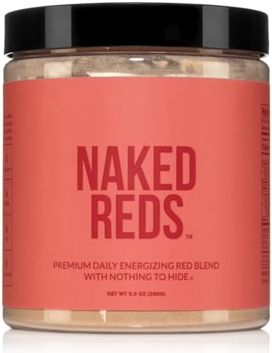 Naked Reds Superfood Powder - Healthy, Energizing Polyphenol Fruit Powder Mix, No Fillers, Nothing Artificial, Vegan, Non-GMO, Gluten Free - 28 Servings Naked Nutrition