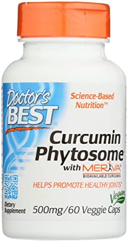 Doctor's Best Curcumin Phytosome with Meriva, Non-GMO, Vegan, 60 Veggie Capsule (Pack of 1) Doctor's Best